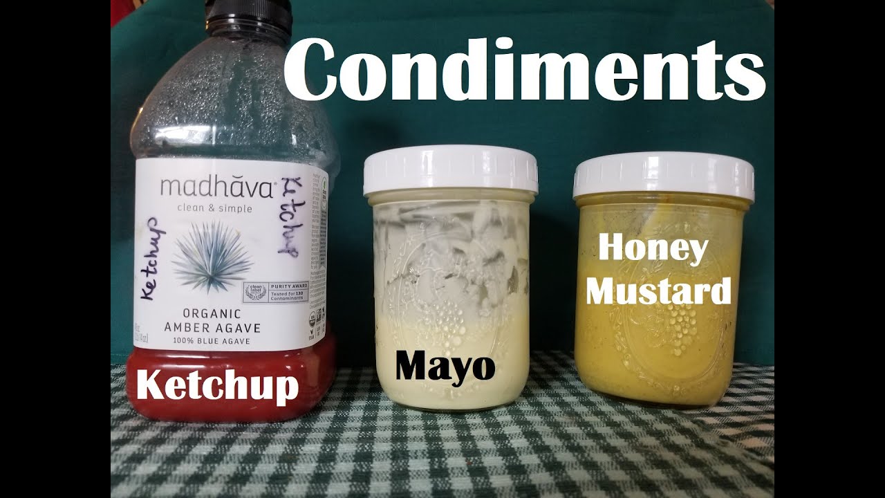 Homemade Condiments Ketchup, Mayo, Honey Mustard Engaged Existence