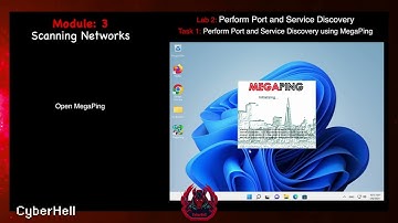 CEH v12 Module 3 Lab 2 - Task 1 : Perform Port and Service Discovery using MegaPing