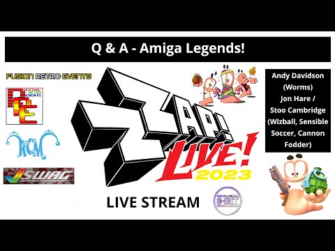Zzap! Live 2023, Q & A with Amiga Legends.  Andy Davidson, Jon Hare, Stoo Cambridge & More - Live.