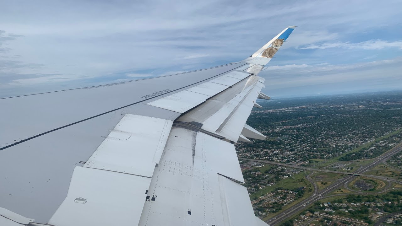 Frontier Airlines Airbus A321 Pushback, Taxi, and Departure from Buffalo