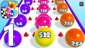 Ball Merge 2048 - Gameplay Walkthrough Part 1 Level 1-14 (Android,iOS)