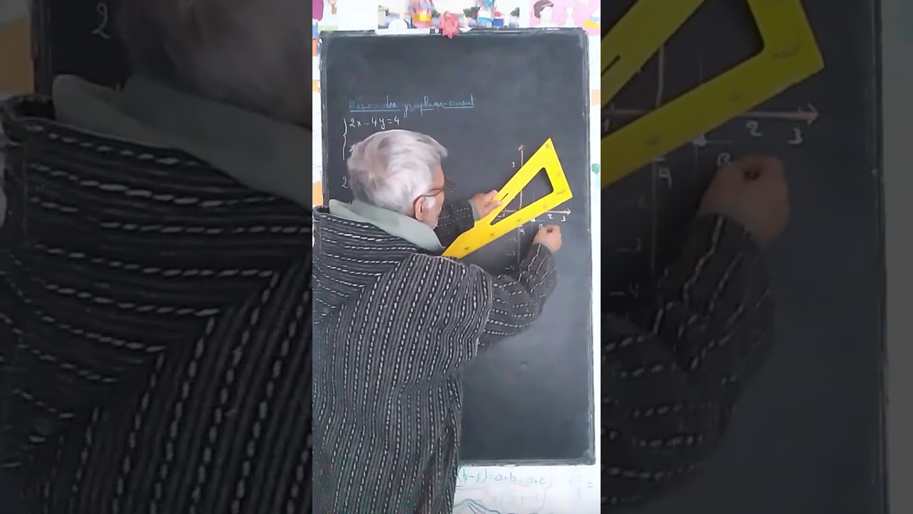 جدع مشترك علمي والثالثه اعدادي حل نظمة مبيانيا 