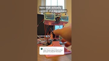 Simple animatronic neck mechanism #animatronics #3dprinting #arduino