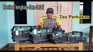 Tas perkakas kuat, untuk tukang kayu/tukang listrik | toolbag detail reviews //greener tool bag