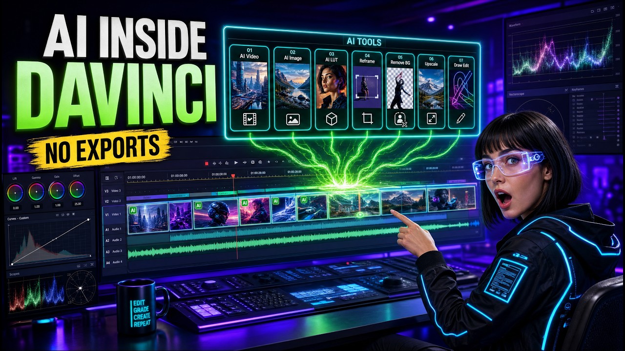 DaVinci Resolve Just Got Built-In AI Tools for Video Editors | Higgsfield Davinci Plugins