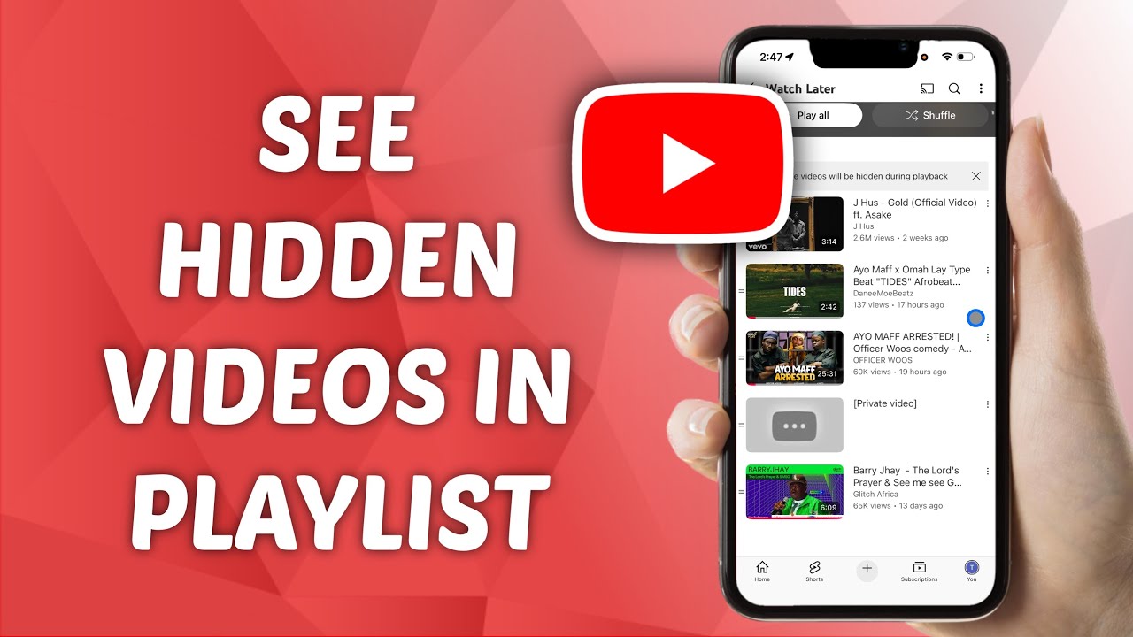 Youtube Hidden Query How to See Hidden Videos in YouTube Playlist - YouTube