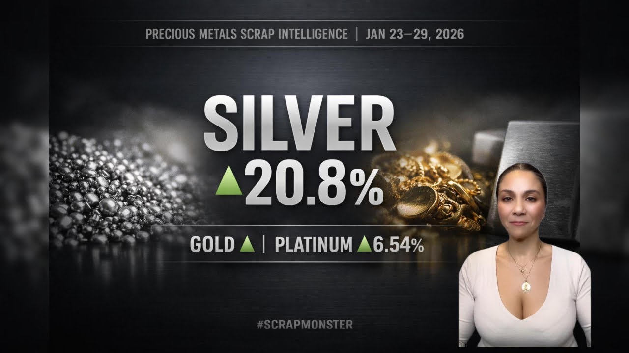 Precious Metals Scrap Intelligence | Silver ▲20.8% Platinum ▲6.54% | Jan 23–29, 2026 | ScrapMonster