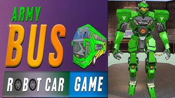 Army Bus Robot Car 3d Part 2