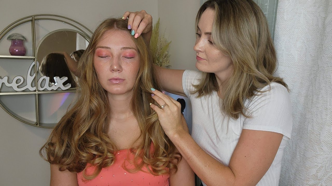 ASMR Perfectionist Summer Wavy Hairstyle With Make Up Application  - Delicate Finishing Touches