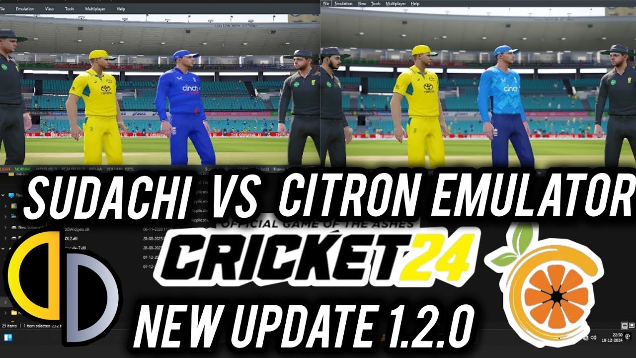 Cricket 24 New Update Sudachi vs Citron Switch Emulator PC Comparison ...
