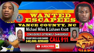 REWARD OFFERED IN SEARCH FOR ESCAPED INMATES IN VANCE COUNTY 🤔**