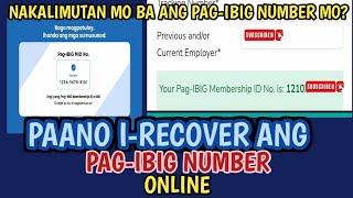 PAANO I RECOVER ANG PAG IBIG NUMBER NINYO ONLINE | HOW TO RECOVER PAG IBIG NUMBER ONLINE screenshot 4
