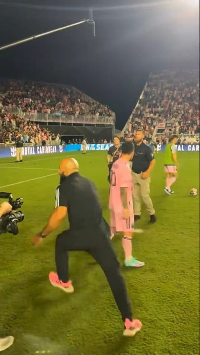 Messi’s bodyguard takes out a fan #football #messi #soccer