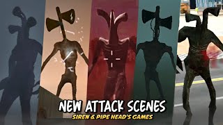 New Attack Scenes #2 - Siren Head & Pipe Head's Game