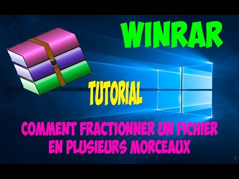 Vidéo: Comment Winrar Diviser Un Fichier