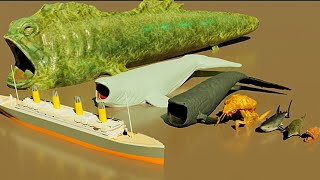 Sea Monster vs Titanic | Size Showdown | A 3D Animation Comparison