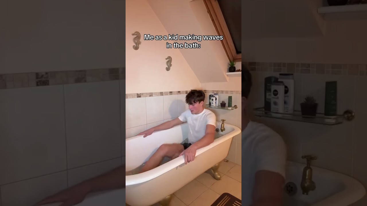 ME AS A KID MAKING WAVES IN THE BATH 