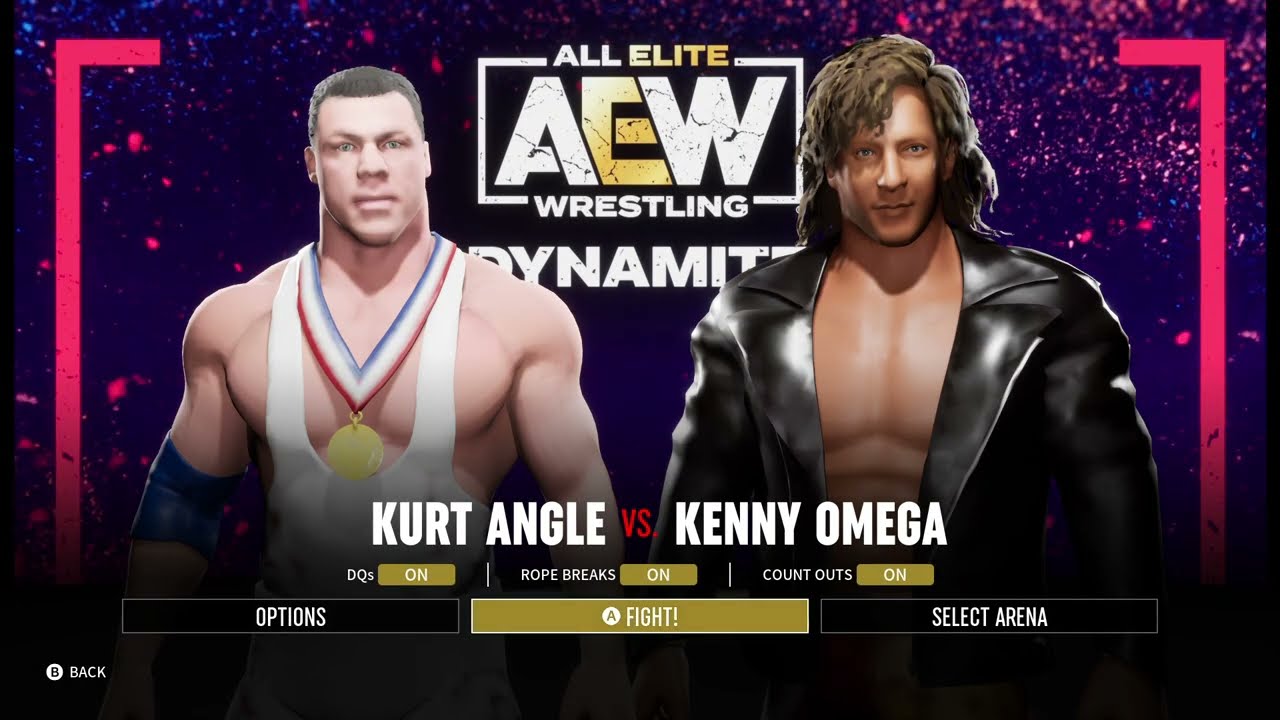 WWE AEW FIGHT FOREVER: KURT ANGLE VS KENNY OMEGA - FULL MATCH  