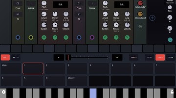 BeepStreet Drambo - Tutorial: Exploring the groovebox Part 15, Map multiple instruments to keyboard