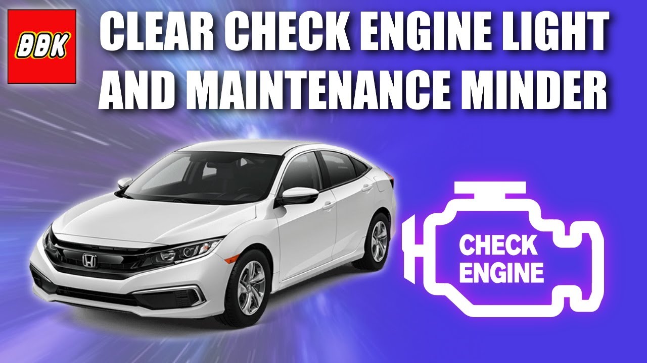 Clear Check Engine Light and Maintenance Minder on Honda Civic CRV Odyssey Accord A1 B7 - YouTube