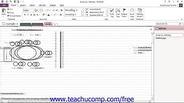 OneNote 2013 Tutorial The Scroll Bars Microsoft Training Lesson 1.6