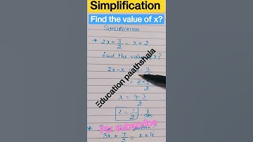 find the value of x?#simplification #shorts #short #shortvideo #videoshort #video #viral #viralvideo