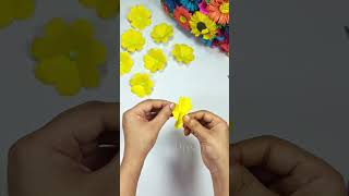 Simple paper craft beautiful flower easy make,, 🌼🌼 #paperflowers #diyflowers