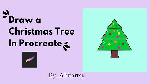 Draw a Christmas tree🎄in Procreate  | Drawing Tutorial for Beginners in Urdu🎨🖌
