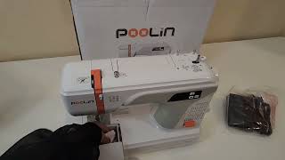 Poolin sewing machine EOC2100 #unboxing,  What you get with machine when buying