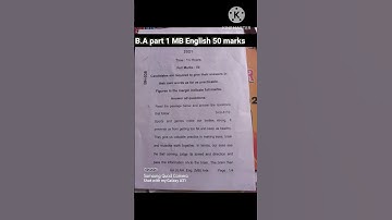 TMBU B.A part 1 MB English 50 marks| Exam 2021 | Session 2020-23 | #tmbu #exam