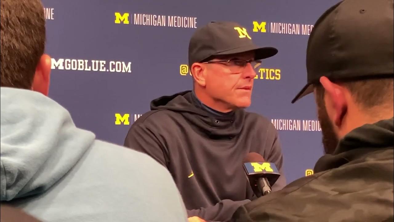 Jim Harbaugh postgame two Michigan players were assaulted by Michigan