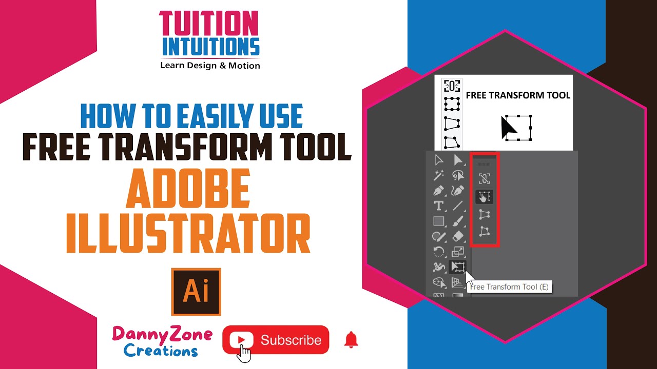 How to Easily use the Free transform Tool in Adobe Illustrator CC