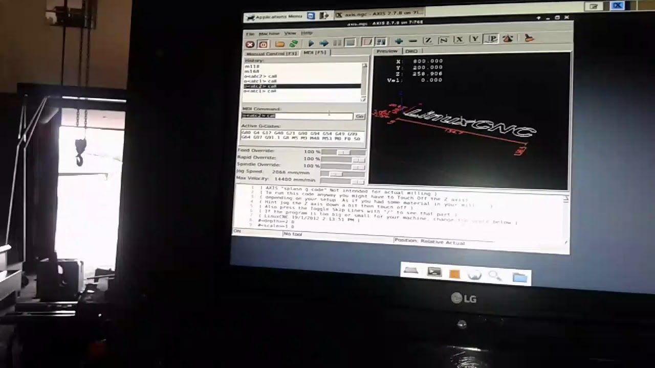 Toolchange on Toyoda running on linuxcnc - YouTube