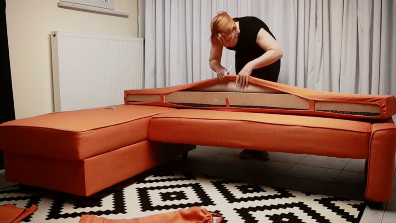 Чехол для дивана IKEA Friheten + инструкция - YouTube