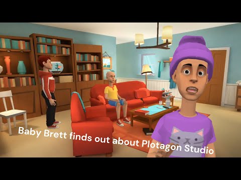 Baby Brett finds out about Plotagon Studio! (NEW PLOTAGON APP)