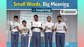 Greenwood high school “Voices of Inspiration”“Small Words, Big Change” #inspiringstudents 