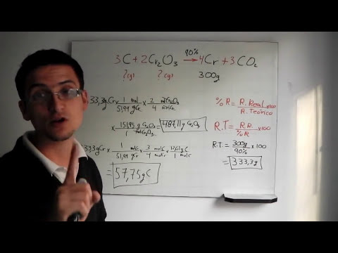 Calculos Estequiométricos con porcentaje de rendimiento