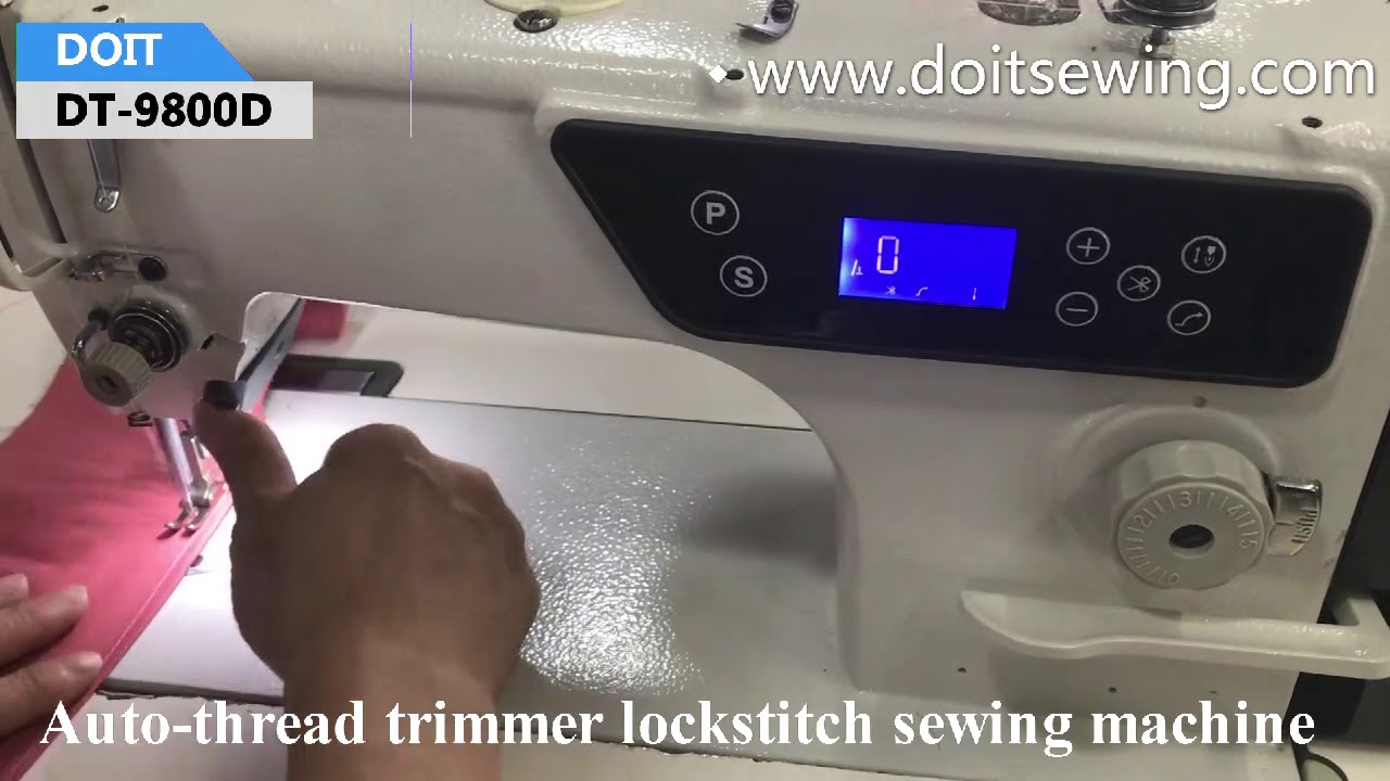 Auto-thread trimmer lockstitch sewing machine DT9800D - YouTube
