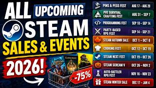 🔥 ALL Upcoming Steam Sales & Events 2026! | Dates, Next Fest & More