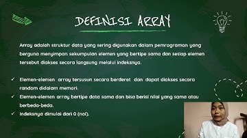 Pengertian Array dan Contoh Implementasi Sederhana