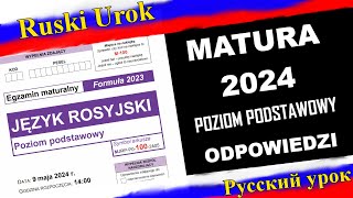 Rosyjski #145 Matura 2024 Poziom Podstawowy odpowiedzi.