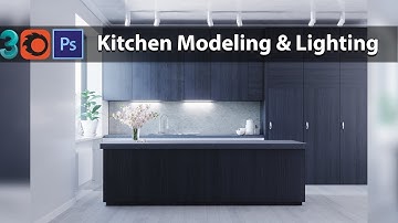 3ds Max Corona Render Kitchen Modeling + Lighting and Render
