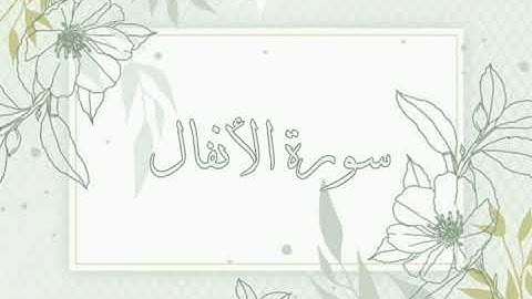 سورة الأنفال القارئ ماهر المعيقلي بدون اعلانات