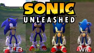 Sonic Unleashed - Playstation 3 Vs Xbox 360 Vs Playstation 2 Vs Wii