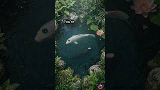 Zen Garden Pond Loop🐟Japanese Koi Fish🐟Soothing Waterfall #beautiful #asmr #nature #fish