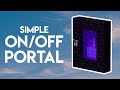 Simple On/Off Nether Portal 🔮 | Minecraft Java &amp; Bedrock 1.20+ Redstone Tutorial