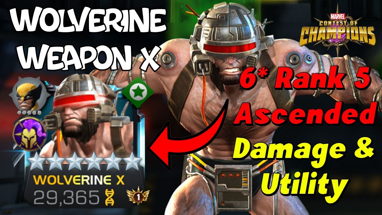 WOLVERINE WEAPON X - THE FASTEST BULLSEYE COUNTER! DAMAGE & UTILITY SHOWCASE! - 6* RANK 5 ASCENDED