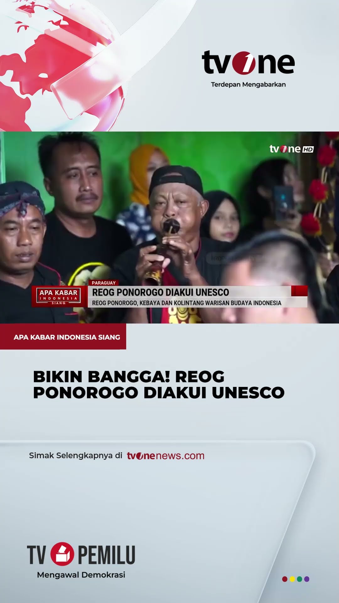 Reog Ponorogo Resmi Ditetapkan sebagai Warisan Budaya Tak Benda oleh UNESCO | tvOne