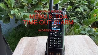 Menu 8: TOA Time-Out Alarm on the #Baofeng #UV32 #gmrs #hamradio #frs #radio #edc #uhf #vhf