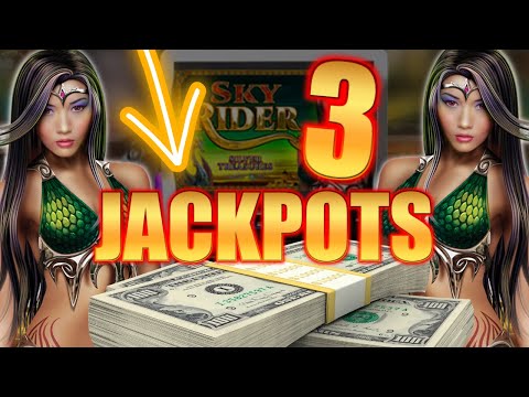 HIGH LIMIT $75 SPINS on SKY RIDER SLOT MACHINE! 3 HANDPAY JACKPOTS
